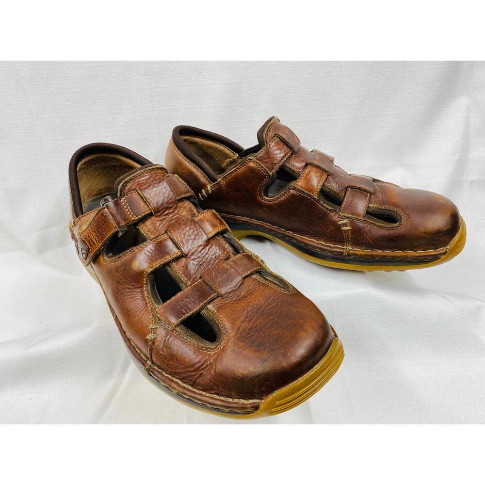 Mens Red Wings 4602 Brown Leather Fisherman Sandals Size 11.5 EE